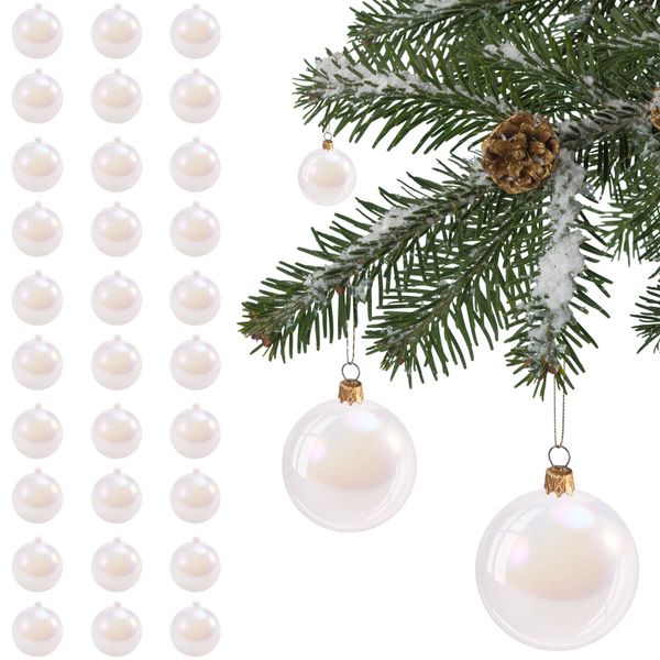Christmas Iridescent Ornaments Bubble Ornaments Balls 30Pcs 2 36 Inch