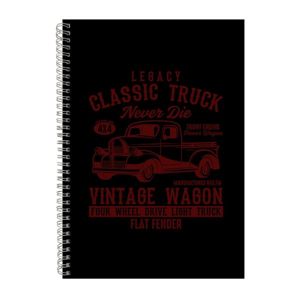Vintage Wagon Notebook Car Gift Idea A4 Notepad 125