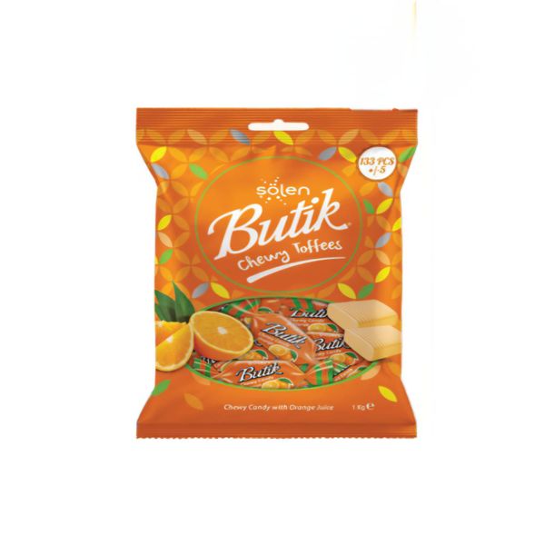 Solen Butik Chewy Toffees 133 pieces Chewy Candy with Orange Juice