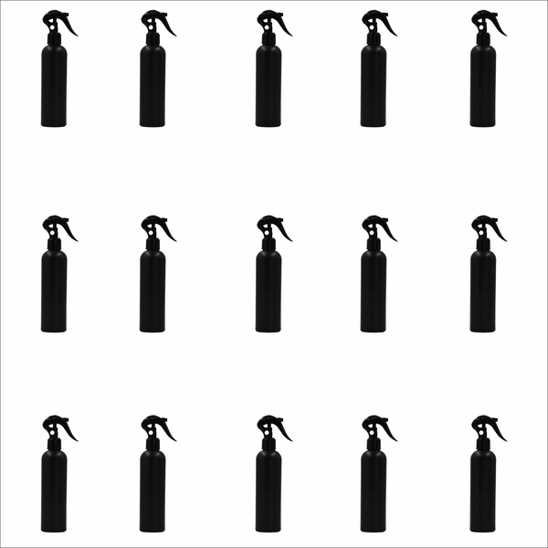 15 x 250ml Black Trigger Spray Bottle - Refillable for Home &amp; Salon Use