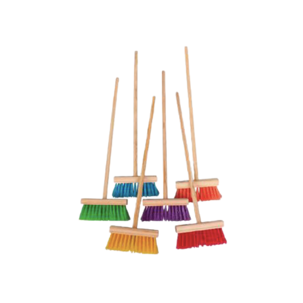 Assorted Kid's Wooden Brooms Pack Of 6