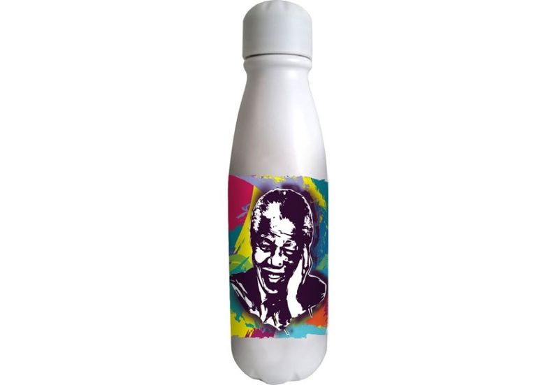 Mandela Water Bottle - Light Aluminium, 600ml, Matt Finish Impossible Paint