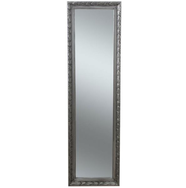Silver Floral Frame Rectangular 160 cm x 40 cm Mirror