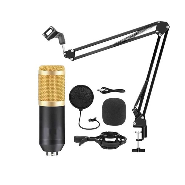 Professional Condenser Recording Microphone Kit For Podcast Live Streaming