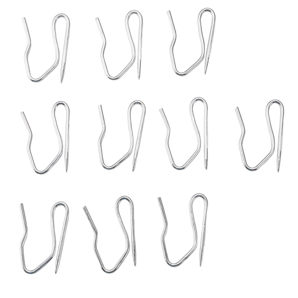 10pcs Curtain Drapery Pin Hooks - Silvery