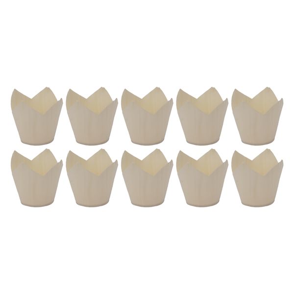 Regent Disposable Wooden Round Cups -10 Piece - 70x70mm Dia