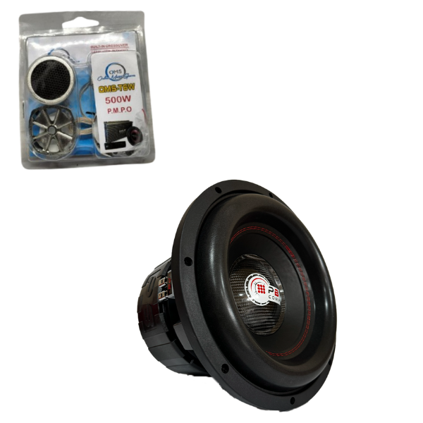 Powerbass PRONUKE-12D2 12" 2000W DVC Subwoofer + OMS 500W Tweeters