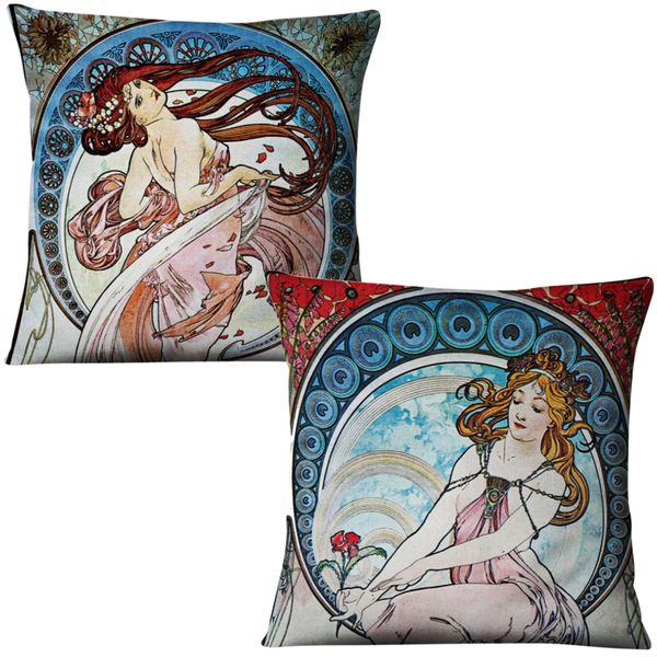 Decor Lightweight Nordic Square Pillow Covers Only Set of 2 - 45cm