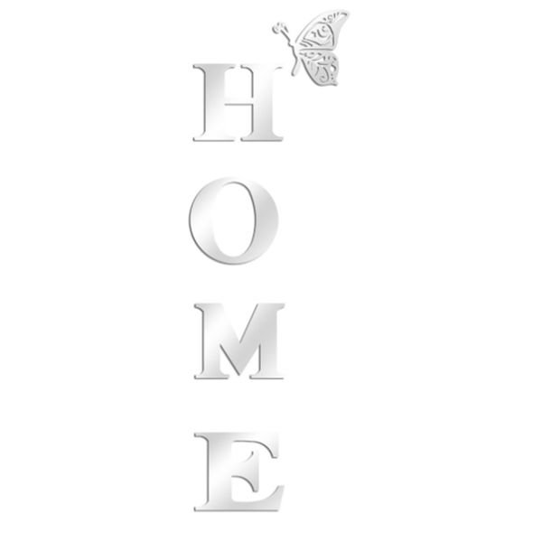 Acrylic 3d mirror wall sticker /HOME family slogan/ Fashion Wall Art