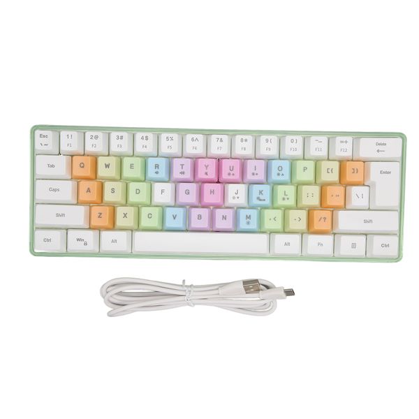 Mechanical Keyboard Gaming 61 Key RGB Colorful
