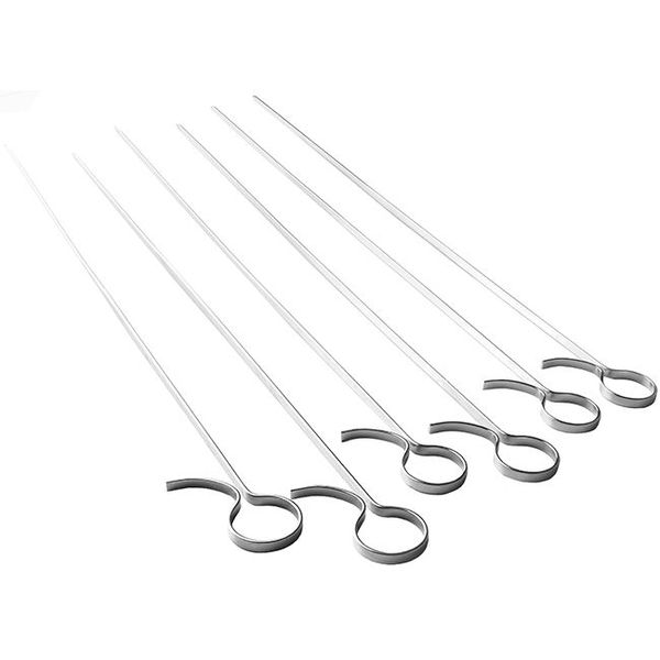 Ibili Stainless Steel Long Flat Skewers, Set Of 6