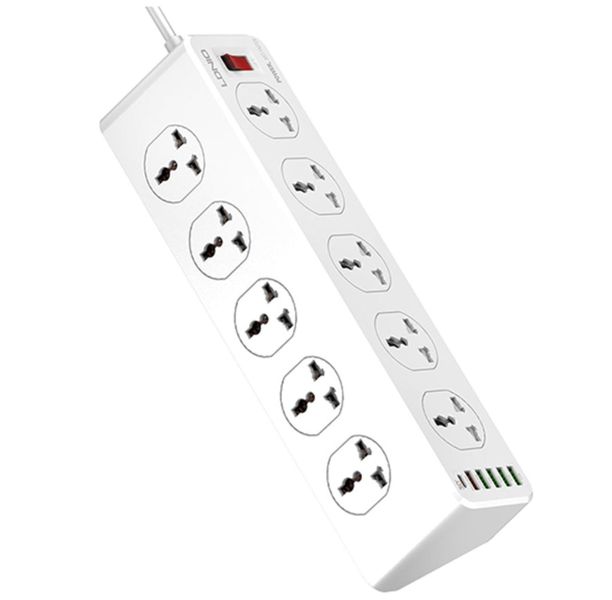 TS LDNIO SC10610 Power Strip 10 Outlets + 6 USB Ports - Surge Protected
