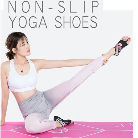 Women's Non Slip Yoga Shoes - Black/Pink