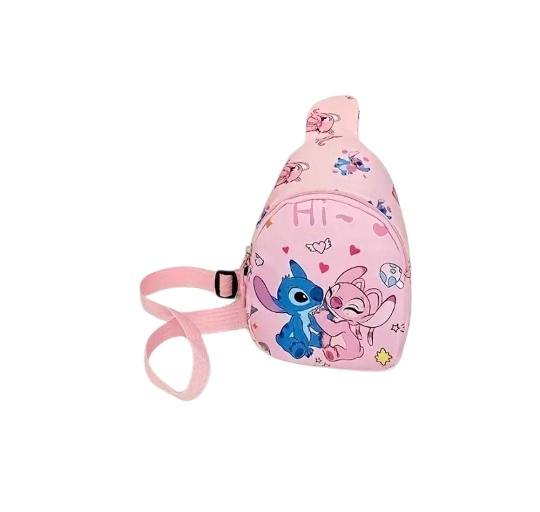 DISNEY Stitch & Angel Vintage Crossbody Bag - Pink