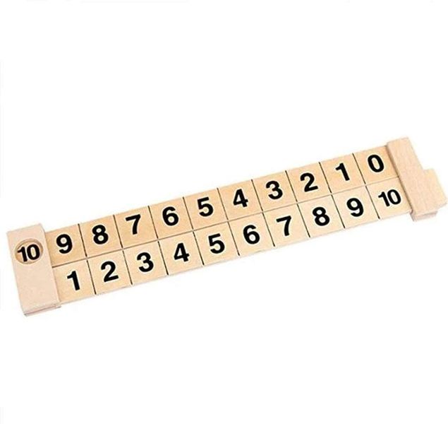 Wooden Math Arithmetic Ruler 1-10 Addition and Subtraction
