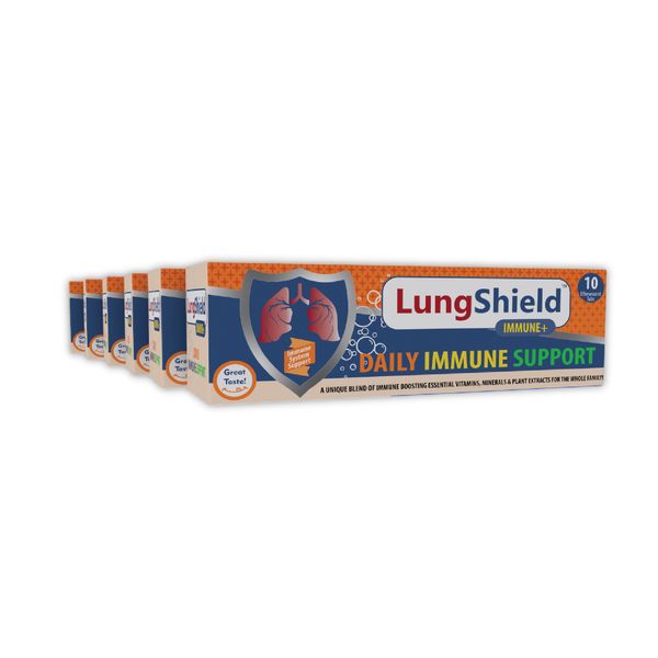Lungshield Immune Plus Effervescent Tablets - 10 Fizzy's x 6