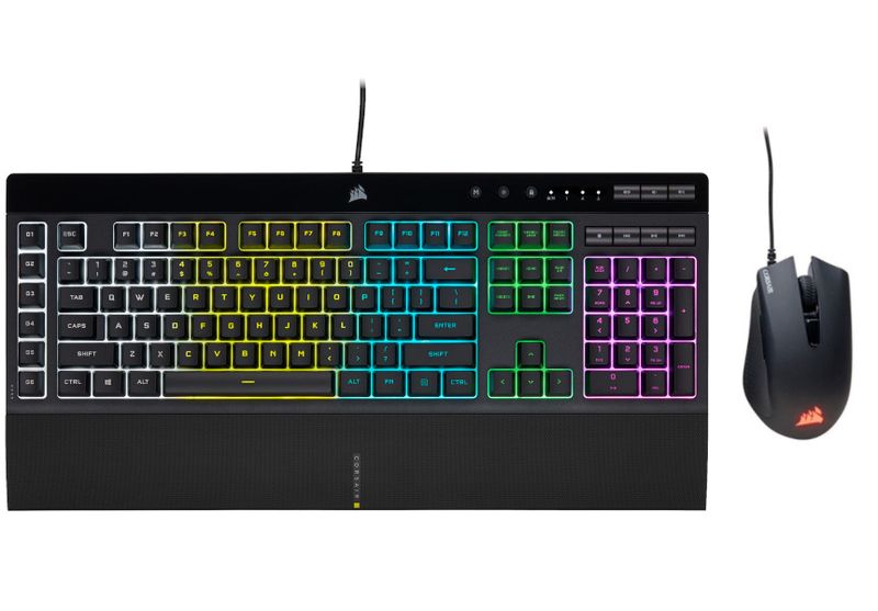 Corsair K55 RGB Pro Keyboard and Harpoon RGB Pro Mouse Gaming Bundle