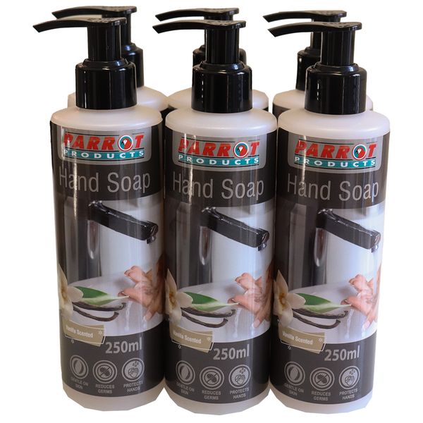 Parrot Products Antibacterial Hand Soap - Vanilla (250ml x 6 Pack)