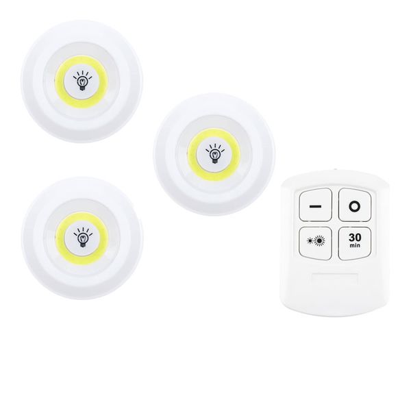 Set of 3 COB LED Lights with remote control FA-1+3
