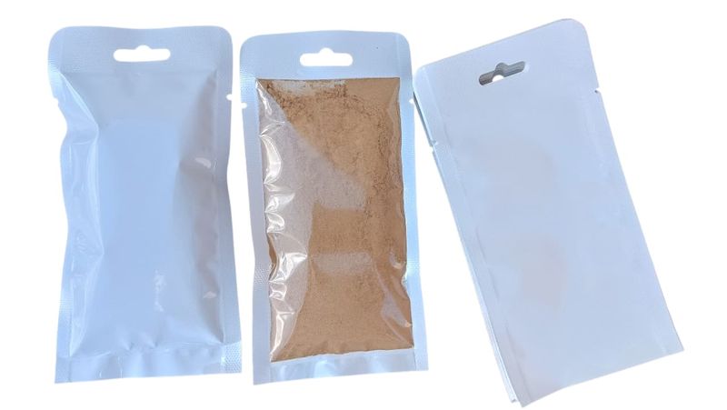 White &amp; Clear Packaging Pouches (Pack of 100) Heat Sealable, 20cm X 10cm