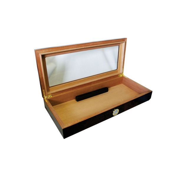 Cigar Humidor Glass Top for 25 Cigars