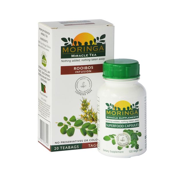Moringa Capsules and Moringa Tea - Rooibos Infusion