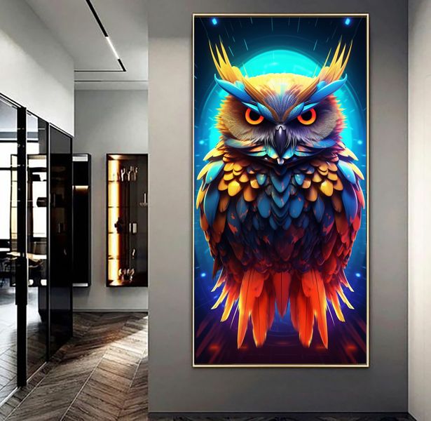 Mystical Neon Owl - 0803