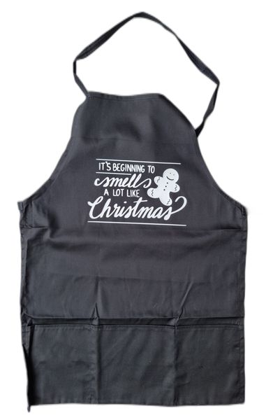 Black Christmas Cooking Apron - Adult