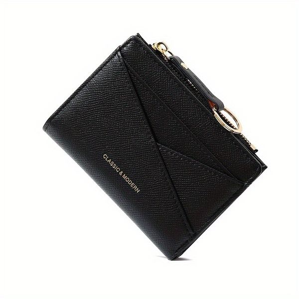 Women's short wallet with irregular design, ultra-thin.
