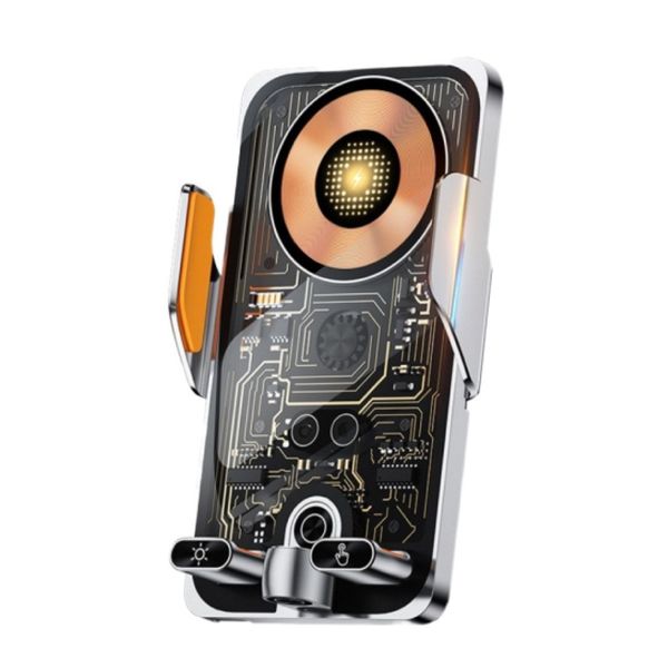 MGI Magnetic Wireless Fast Charging Vehicle Phone Holder - Silver