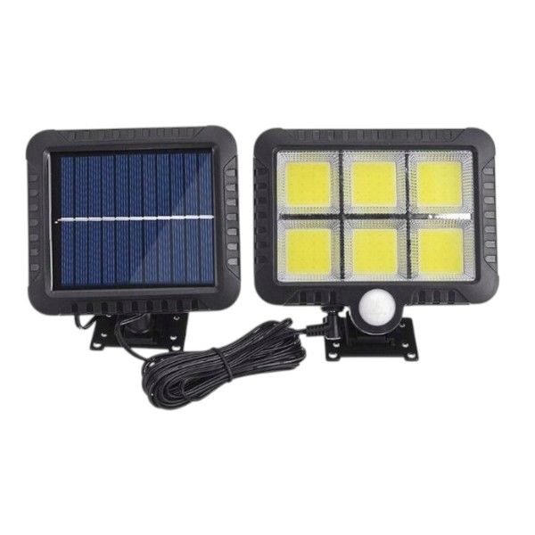 Solar Powered Motion Sensor Flood Light - Black