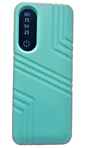 10 000 mAh Mobile Power Bank with LED light - Turquoise