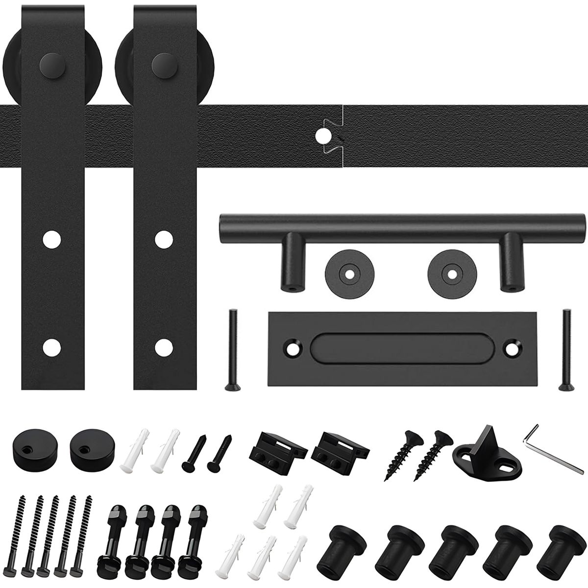 2M Barn Door Hardware kit Barn Door Track Sliding Door kit With Door Handle