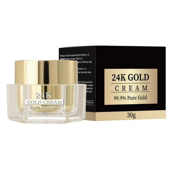 Pansly 24K Gold Cream 99.9% Pure Gold Hyaluronic Acid Rosehip Oil