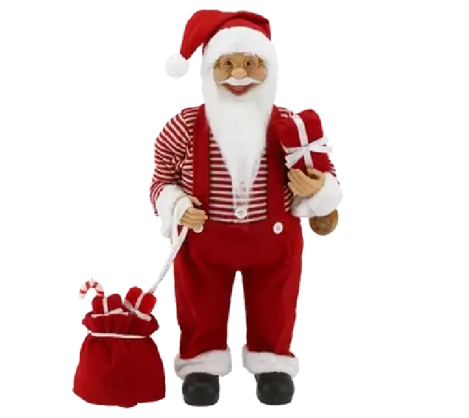 Santa with Sack &amp; Gift Christmas Decoration 60cm
