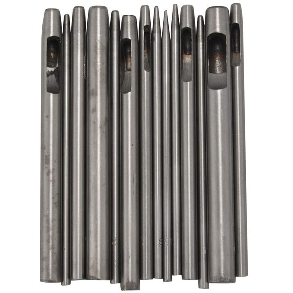 14Pcs Round Hollow Punch Set Leather Craft Punch Tool Hollow Hole Punch Cut