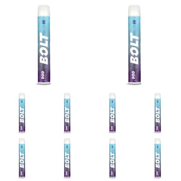 Bolt MMF 900 Puffs Disposable Vapes 20MG - Grape Ice (Pack of 5)
