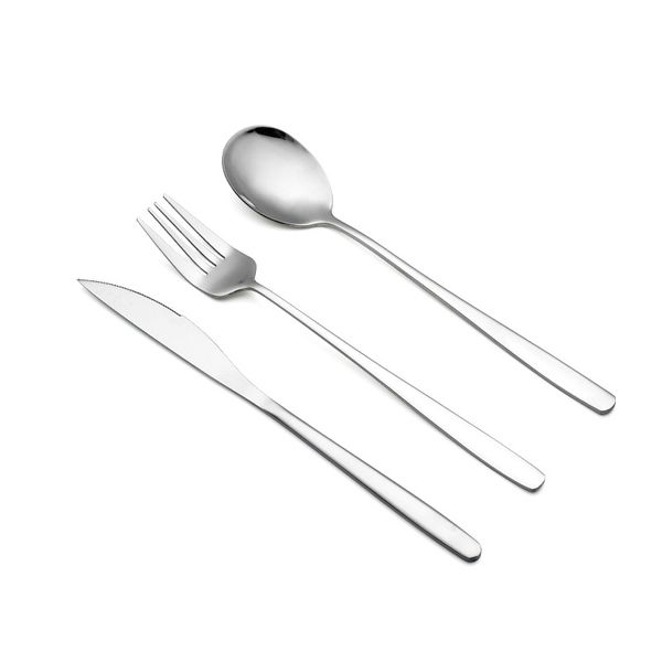304 stainless steel knife, fork and spoon long handle Western tableware set