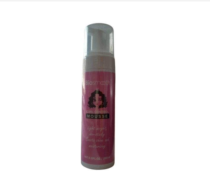 Biosmooth Curl Control Mousse, Long-Lasting Hold &amp; Frizz-Free Shine - 200ml