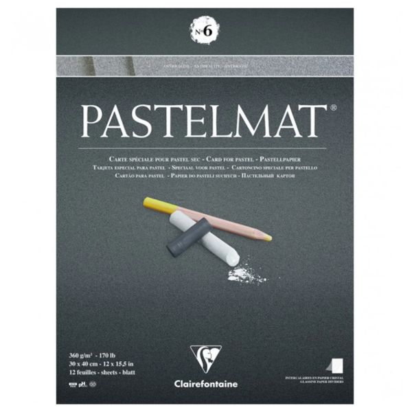 Clairefontaine Pastelmat Anthracite Label pad no.6, 30 x 40cm