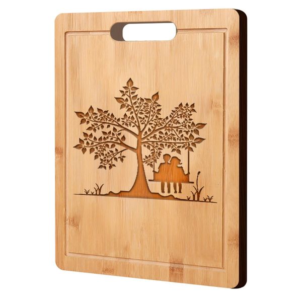 Laser Engraved Bamboo Chopping Board Wood Cutting Board Wedding Gift
