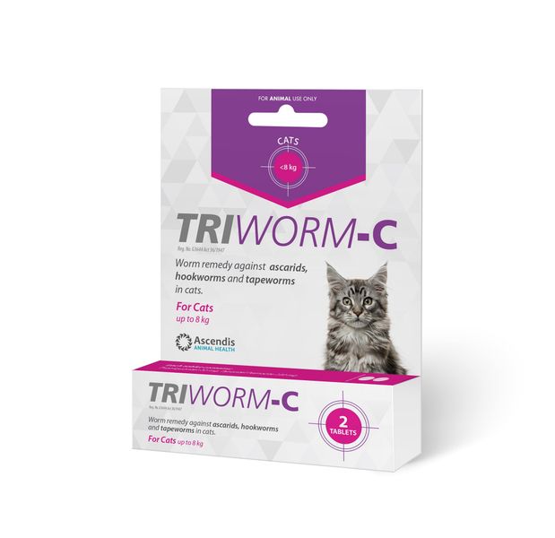 TRIWORM-C Worming remedy in CATS - 2 tablets