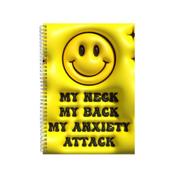 My Neck My Back My Anxiety Attack Notebook Gift Idea A4 Notepad Pad 77