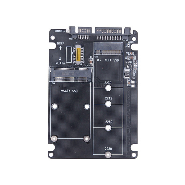 M.2 Solid-State SSD to Sata3 Ngff Msata to Serial Adapter Card 2-In-1