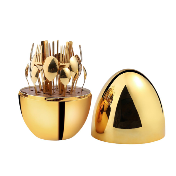 Luxury Egg Shaped Flatware Cutlery Set - IB-168 - 24-Piece