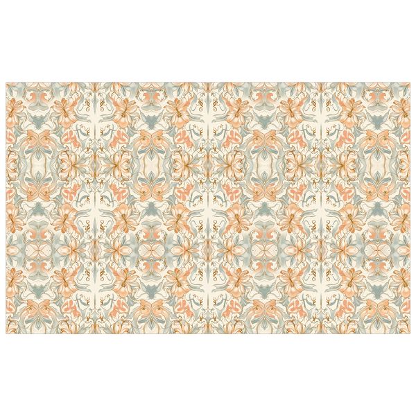 Lilies On Cream Rectangle Tablecloth