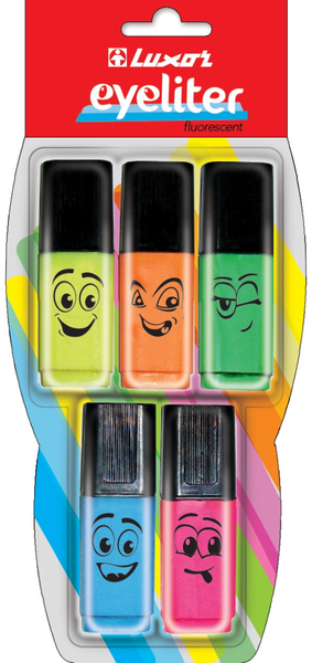 Luxor Eyeliter (Highliter) Bright Assorted 5Pcs.