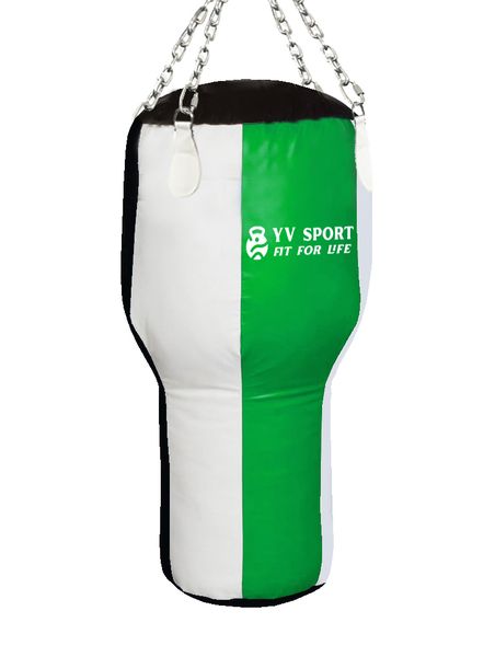 Angle Bag Upper Cut Punching Bag - Green and White