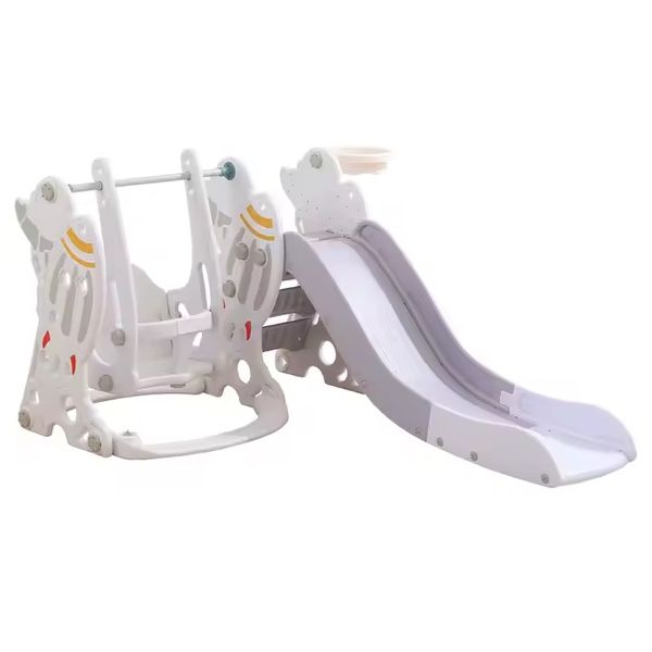 Babies-Up Toddler and Baby 3 in 1 Swing &amp; Slide With Basketball Set