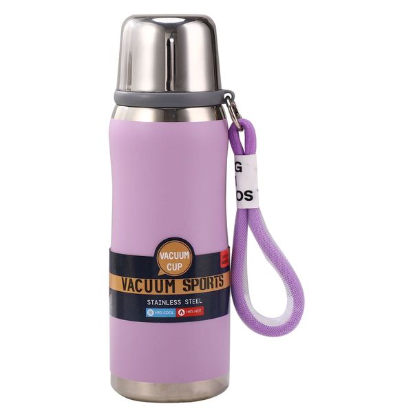 Stainless Steel Sports Hot &amp; Cold Double Wall Vacuum Flask - 650ml